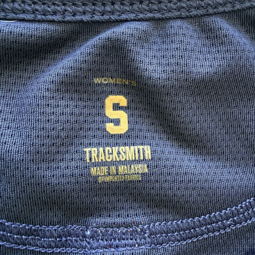 TRACKSMITH Van Cortlandt Race Day Singlet Navy White Women's Small Running Tank - Picture 7 of 13
